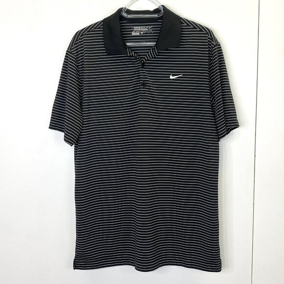 Nike Other - Nike Golf Polo Shirt Mens Medium Tour Performance Striped Dri Fit Short Sleeve